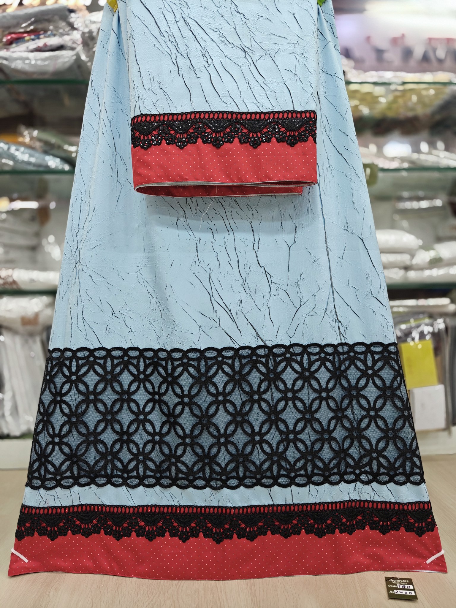   Blue and Black Abaya Rida 